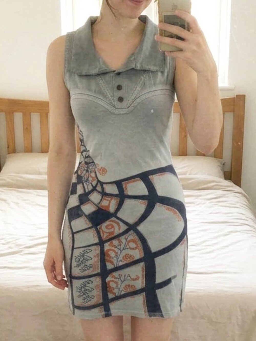 Vintage Y2K Angels Never Die unique boho bodycon mini dress
